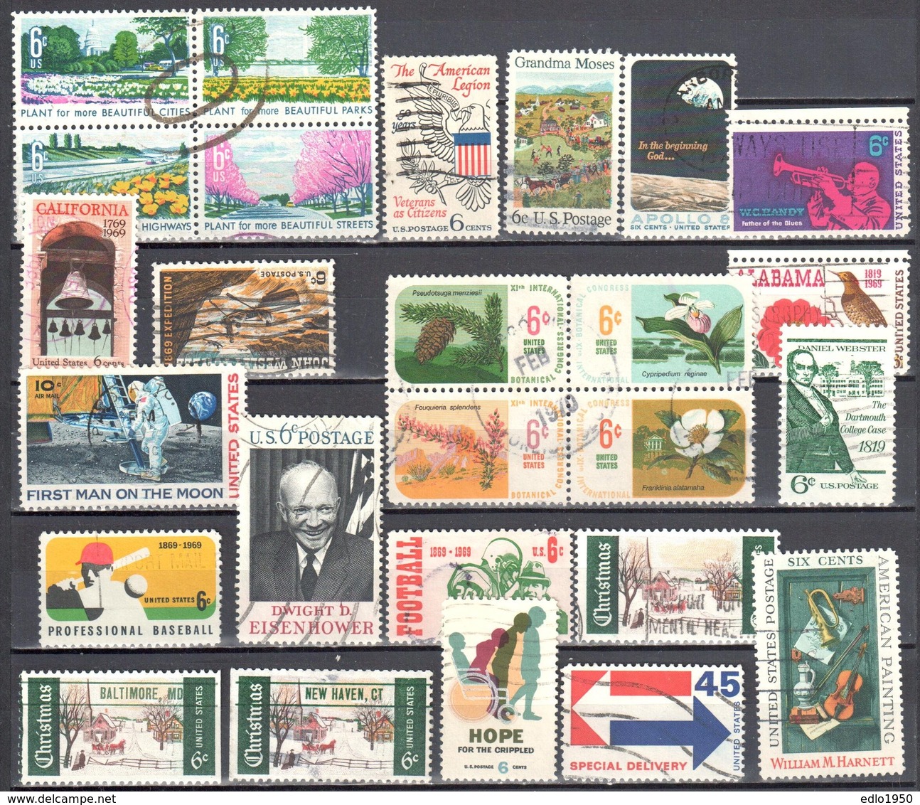 United States 1969 Year Set - Mi.975-998 - Used - Años Completos