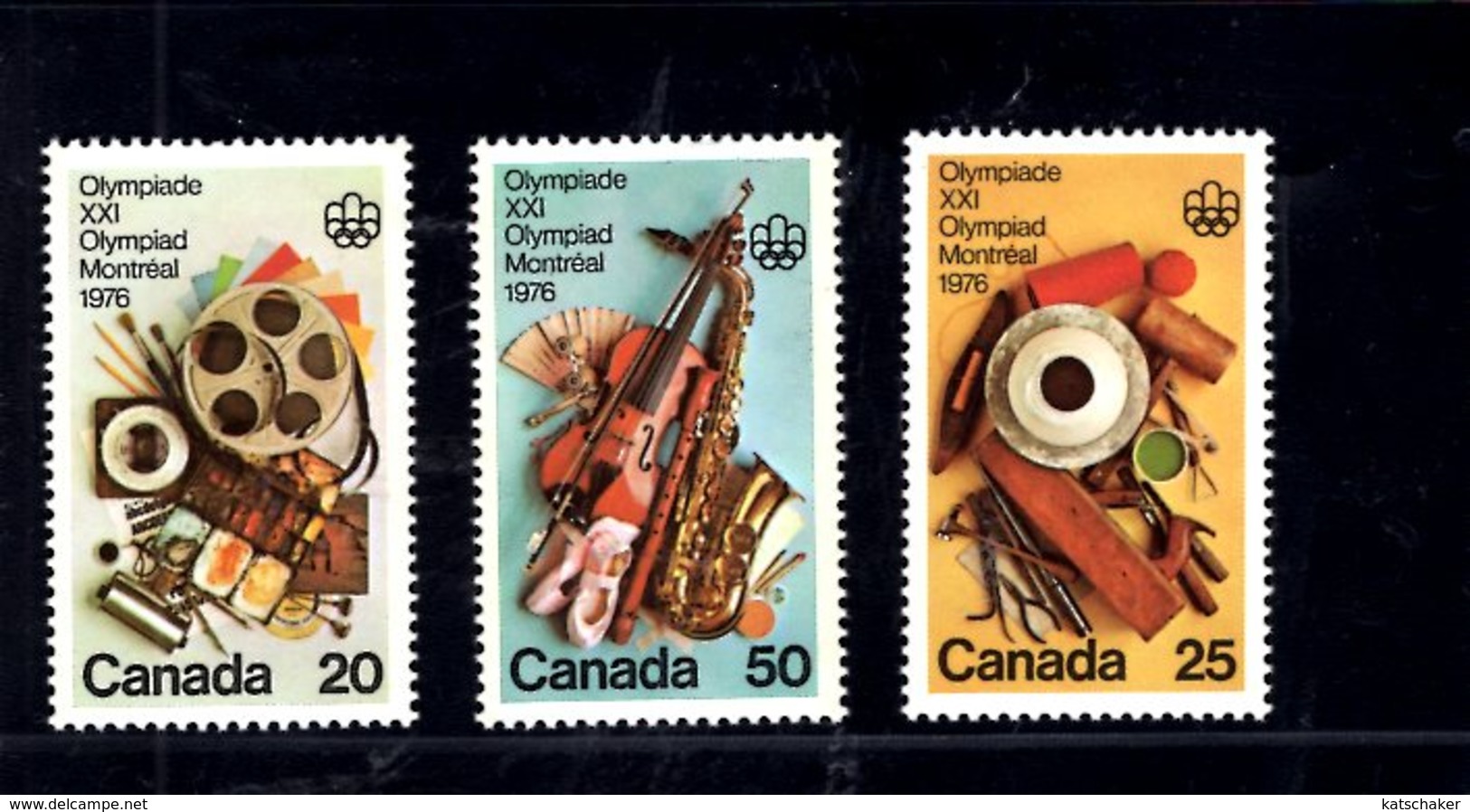 720000439 CANADA 1976 SCOTT  684 685 686 COMMUNICATION ARTS - Neufs