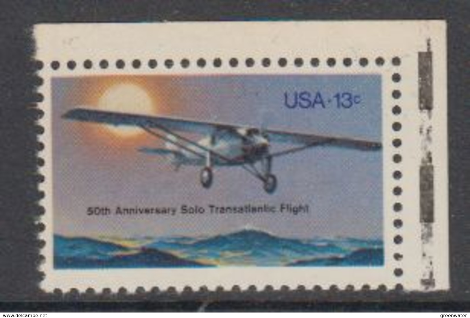 USA 1977 Solo Transatlantic Flight 1v (corner) ** Mnh (41864P) - Ongebruikt
