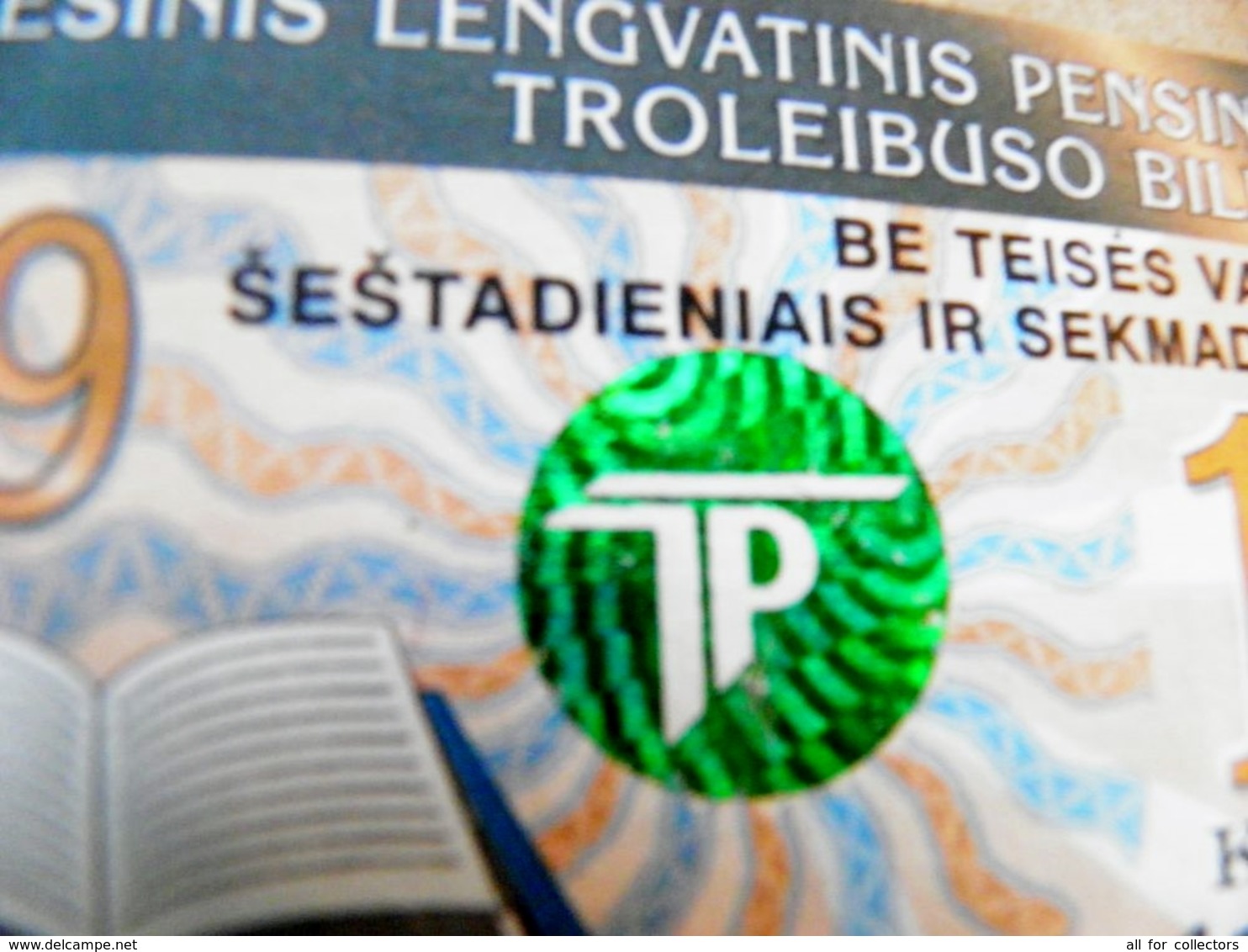 Old Transport Ticket From Lithuania Bus Monthly Ticket Kaunas City 1999 Trolley November Hologram - Europe