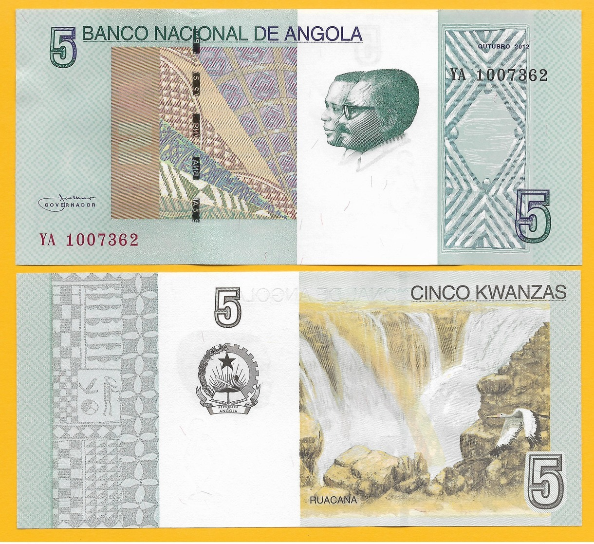 Angola 5 Kwanzas P-new 2012 UNC - Angola