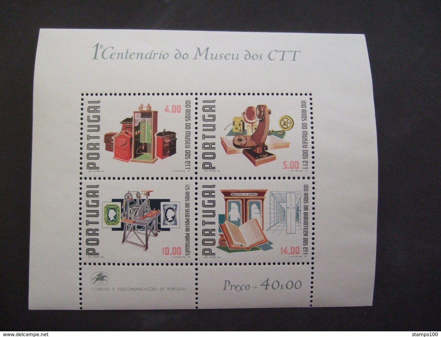 PORTUGAL. 1979  MI BLOCK 25. YV BLOCK 25  POST MUSEUM    MNH **. (02/42.NVT) - Ungebraucht