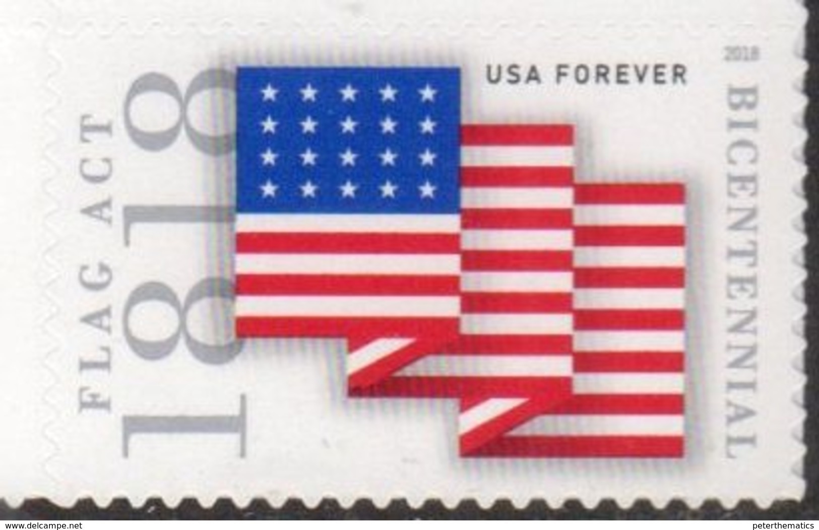 USA, 2018, MNH, FLAGS, FLAG ACT OF 1818,1v - Stamps