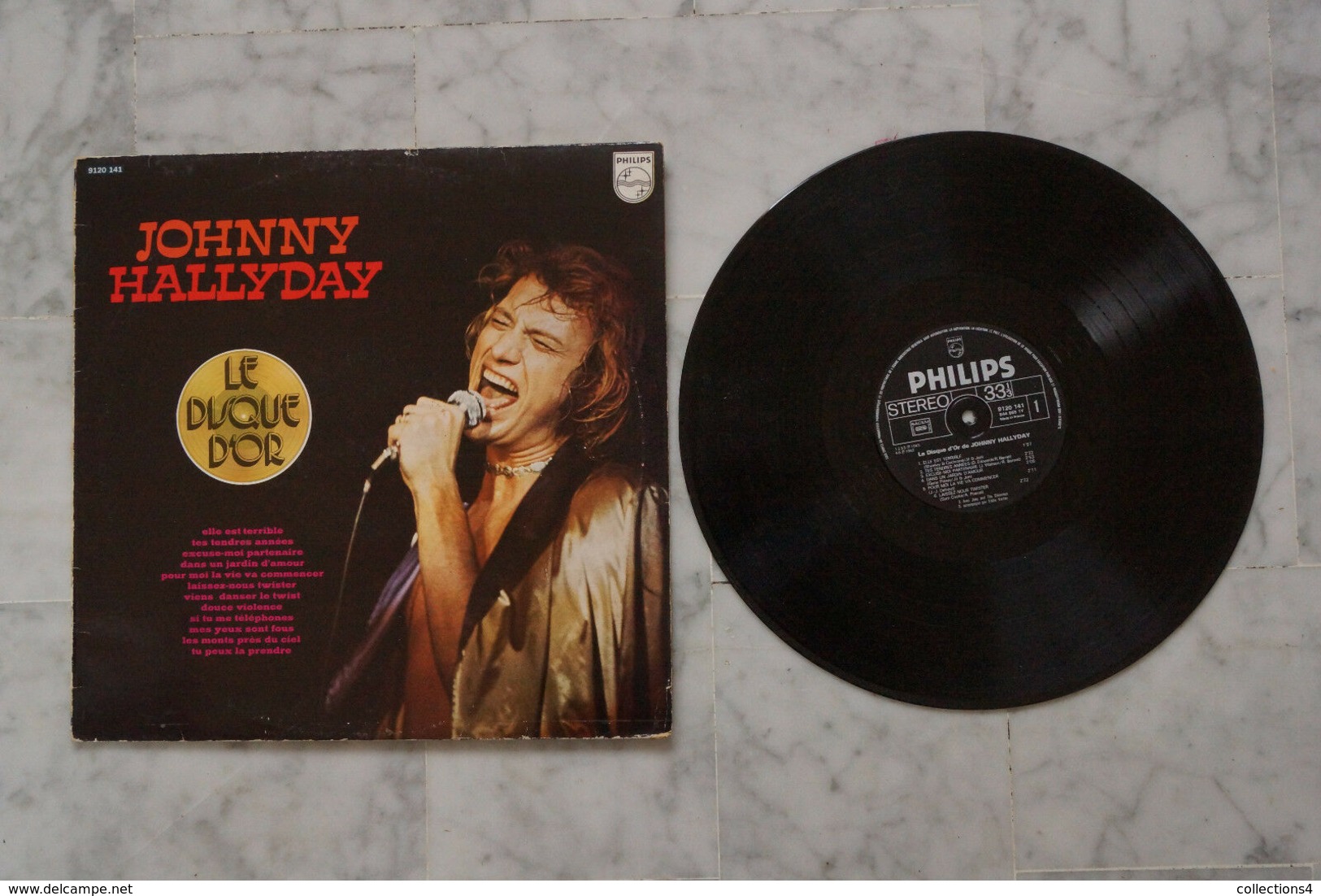 JOHNNY HALLYDAY LE DISQUE D OR LP 1973 VALEUR + - Rock