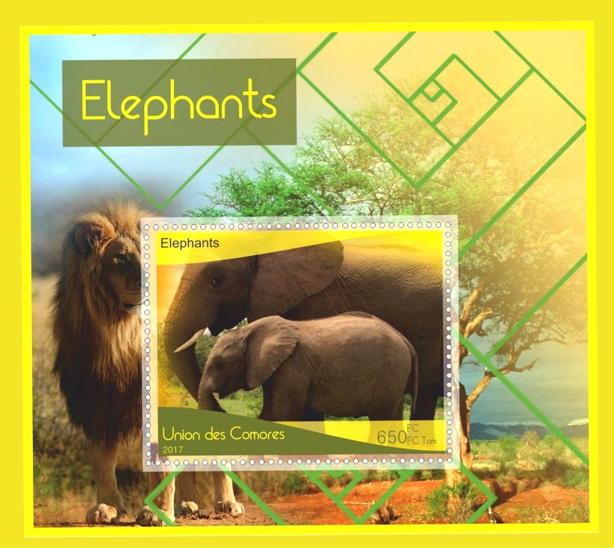 Fauna Stamp Elephants - Elefanti