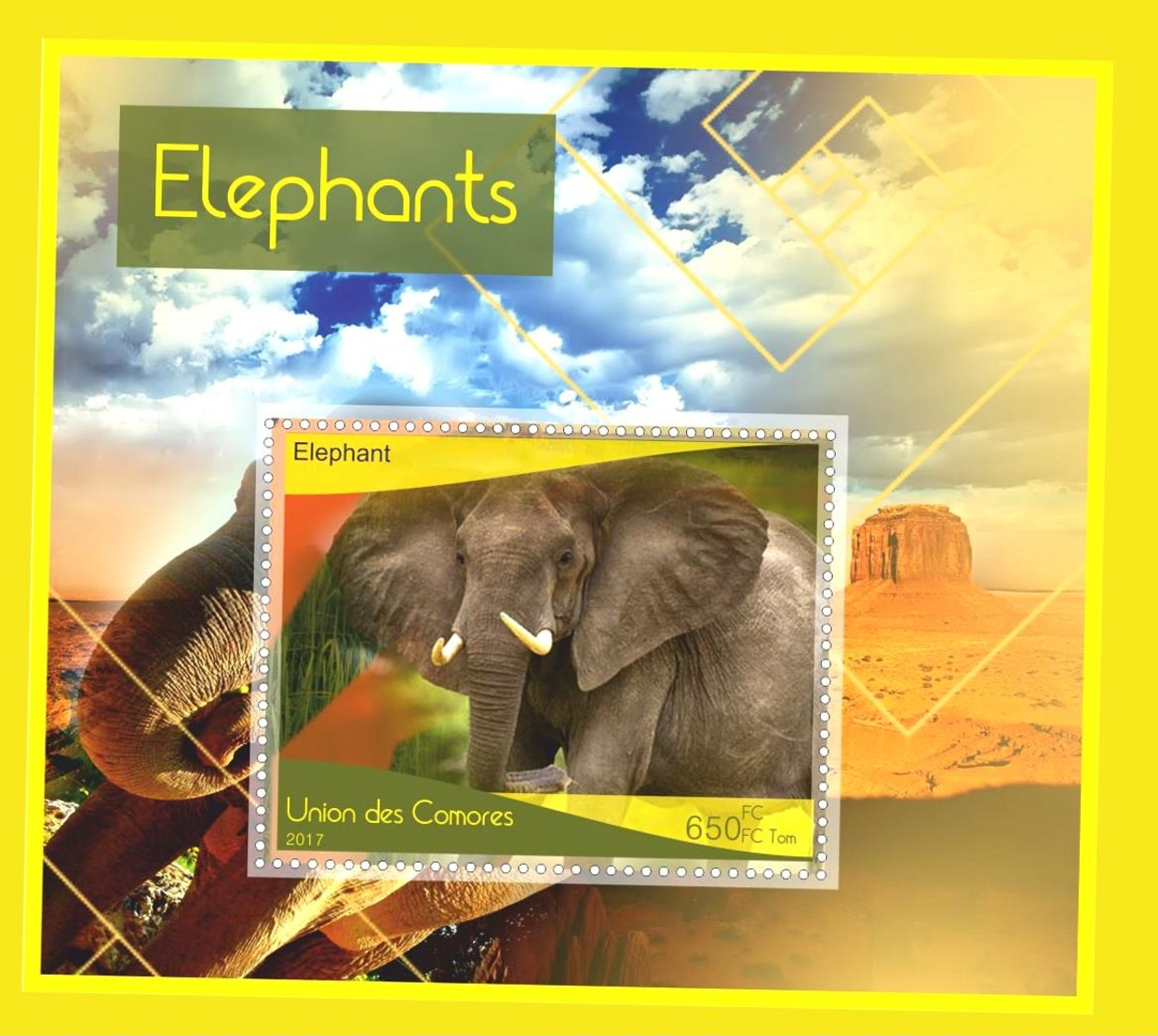 Fauna Stamp Elephants - Elefanti