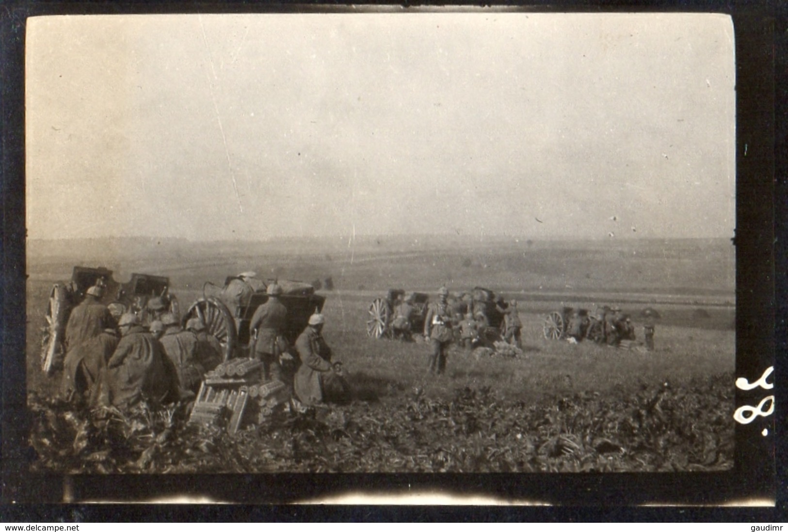 PHOTO ALLEMANDE - ARTILLEURS BAVAROIS A TEMPLEUX (LA FOSSE) PRES DE LIERAMONT SOMME -  GUERRE 1914 1918 - 1914-18