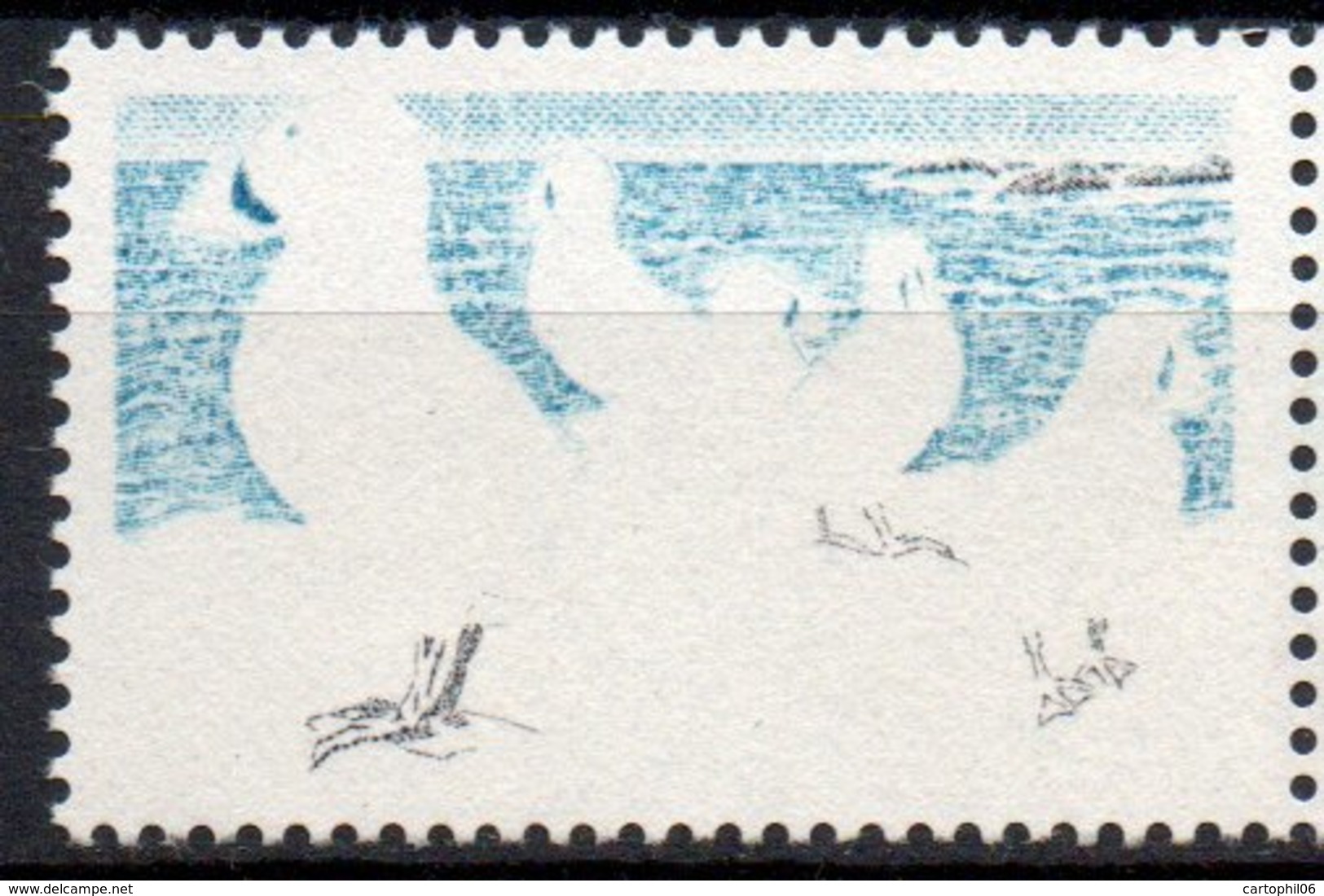 - FRANCE Variété 1274b - 30 C. Macareux-moines 1960 - COULEUR BLEUE SEULE - Signé CALVES - Cote 1650 EUR - - Ungebraucht