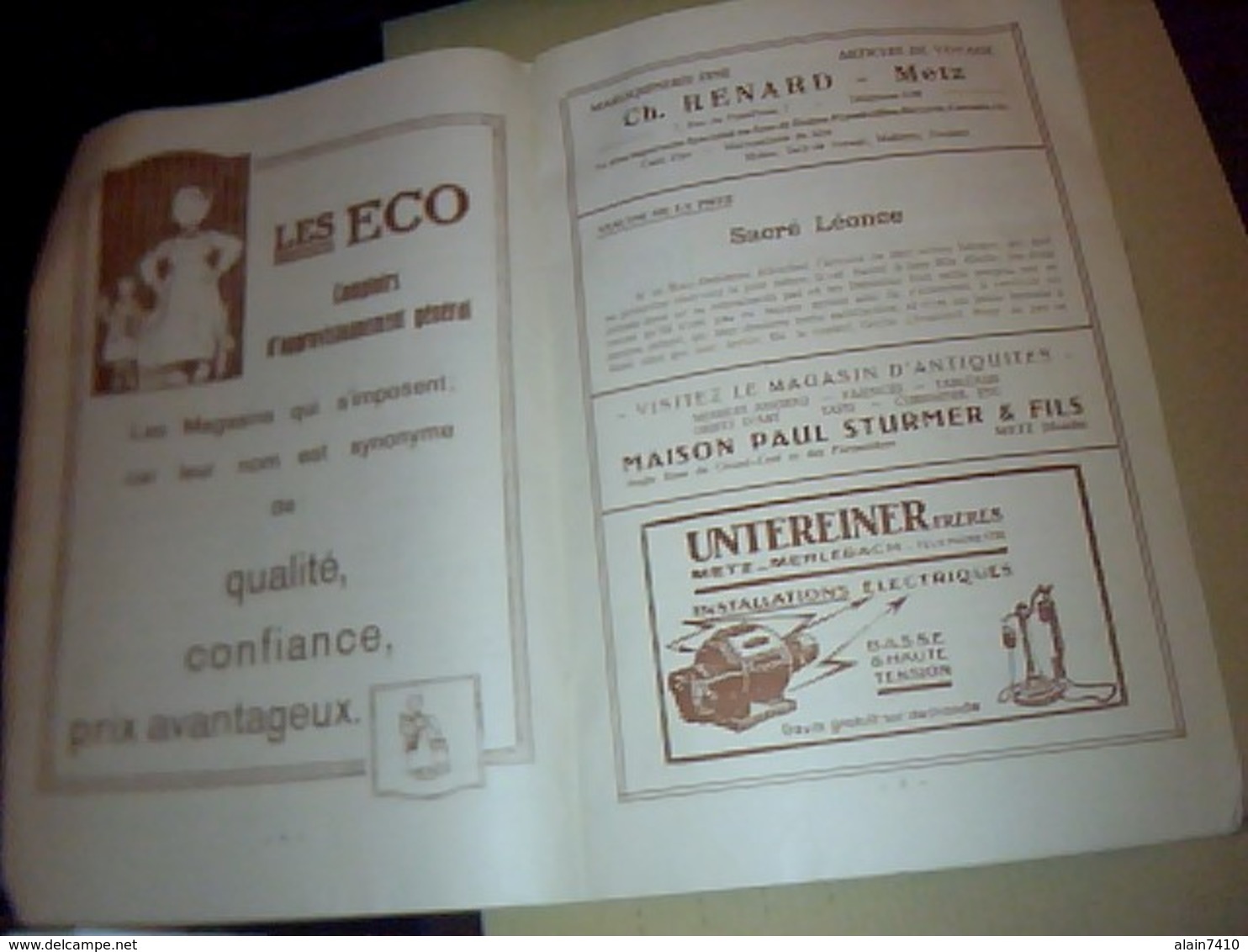 PROGRAMME THEATRE MUNICIPAL DE METZ SAISON DE PAQUE 1925 avec des pubs d epoque 16 PAGES