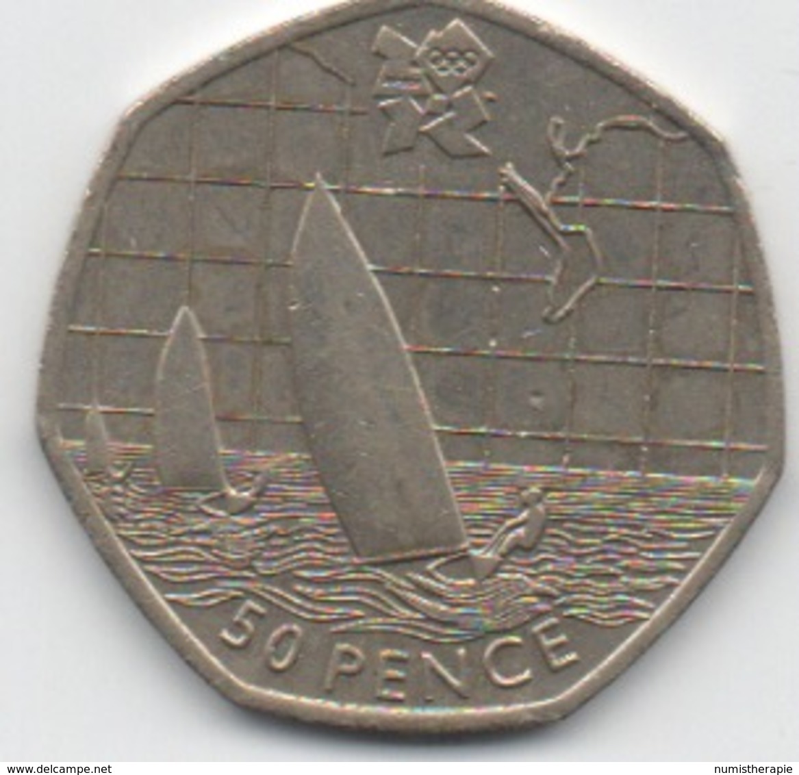 50 Pence Série Sports 2011 : Voile Sailing - 50 Pence