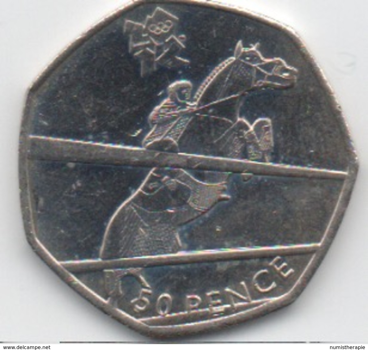 50 Pence Série Sports 2011 : Équestre Equestrian : Cheval Horse - 50 Pence