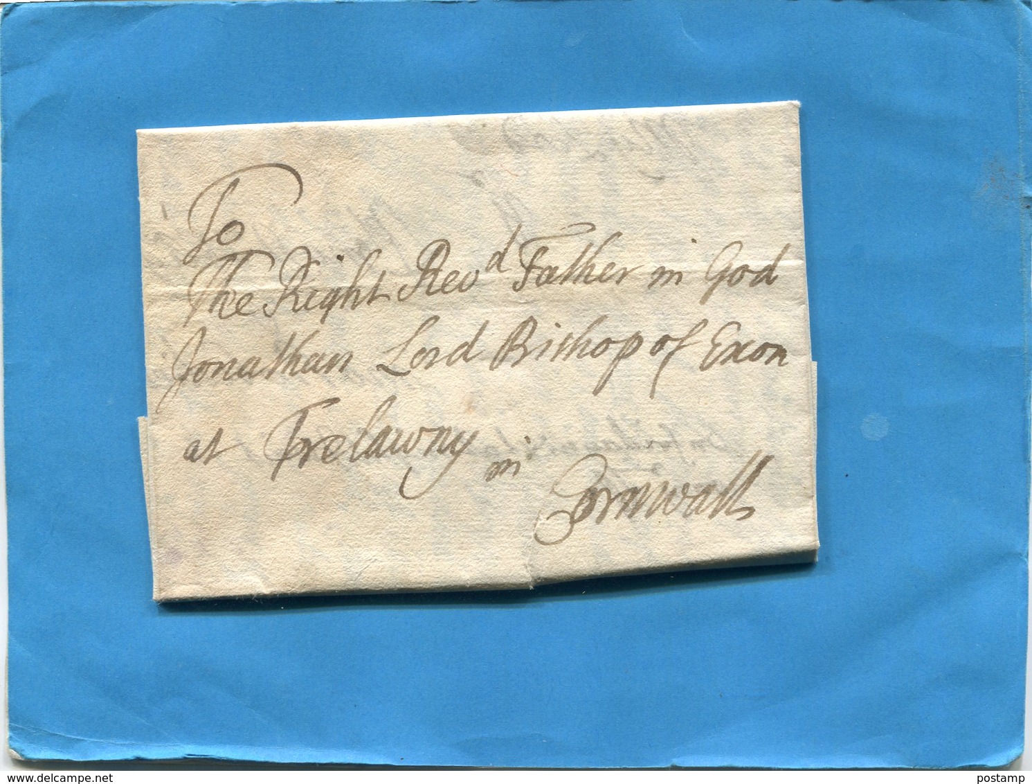 Grande Bretagne-OLD LETTER -1703 Cachet De Cire Au Dosdocument Entier - Marcophilie