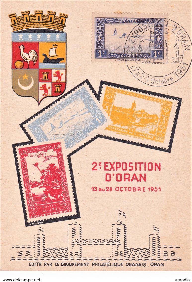 Algérie Carte Lettre 2e Foire Oran 28/10/51 - Lettres & Documents