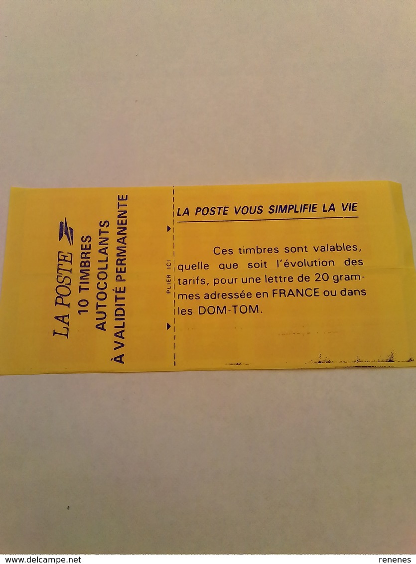 Carnet De 10 Timbres Autocollants - Autres & Non Classés