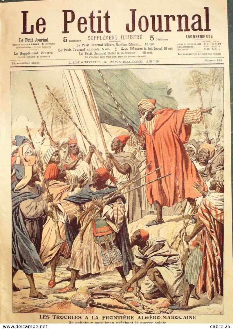 LE PETIT JOURNAL-1906-833-FRONTIERE ALGERO/MAROCAINE-CATASTROPHE De BIZERTE - Le Petit Journal