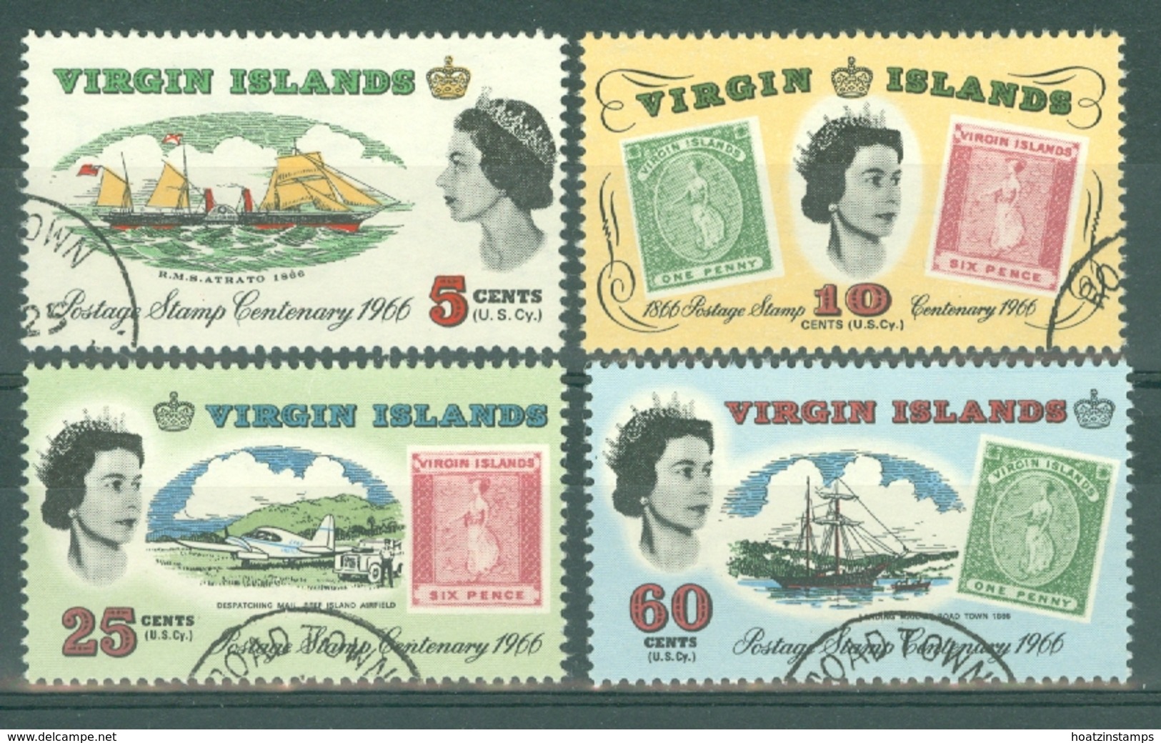 British Virgin Is: 1966   Stamp Centenary   Used - British Virgin Islands