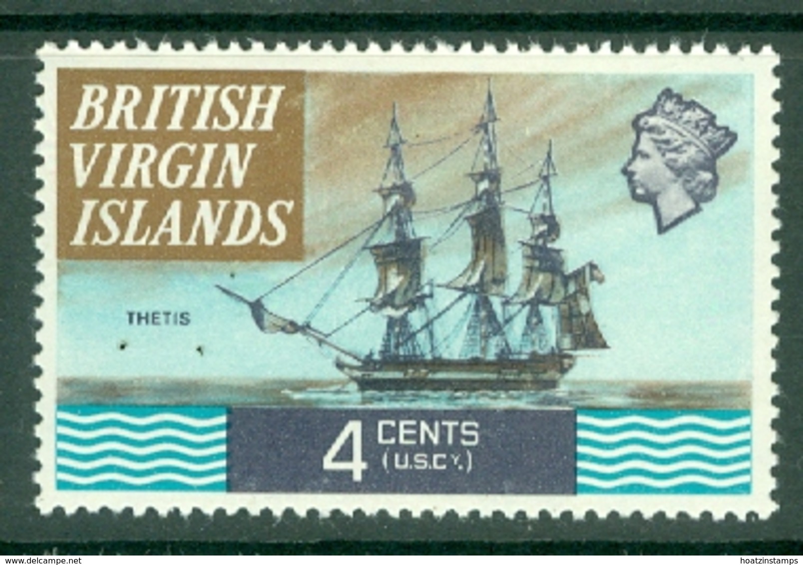 British Virgin Is: 1970/74   QE II - Ships  SG244   4c   MH - British Virgin Islands