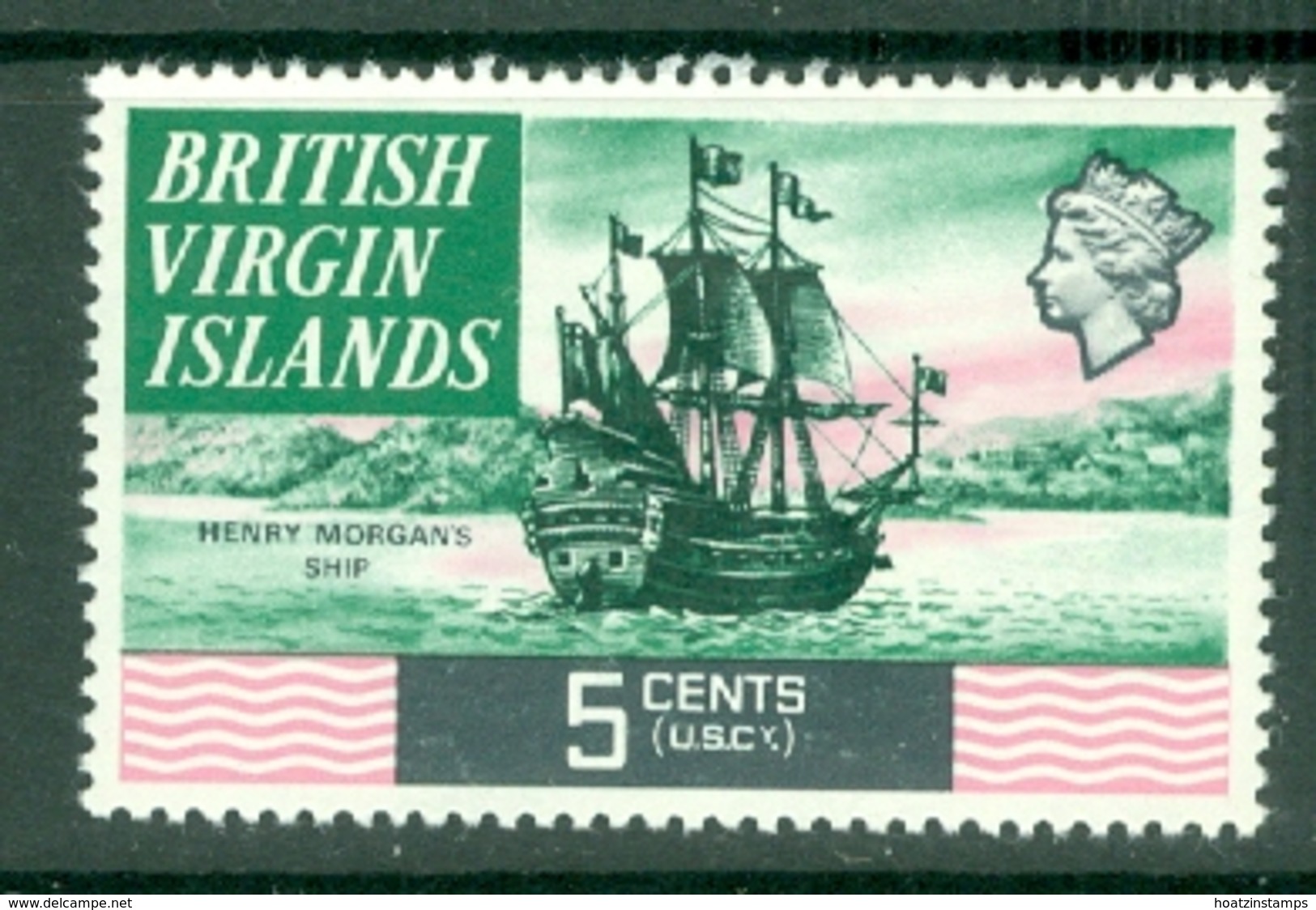 British Virgin Is: 1970/74   QE II - Ships  SG245   5c   MH - British Virgin Islands