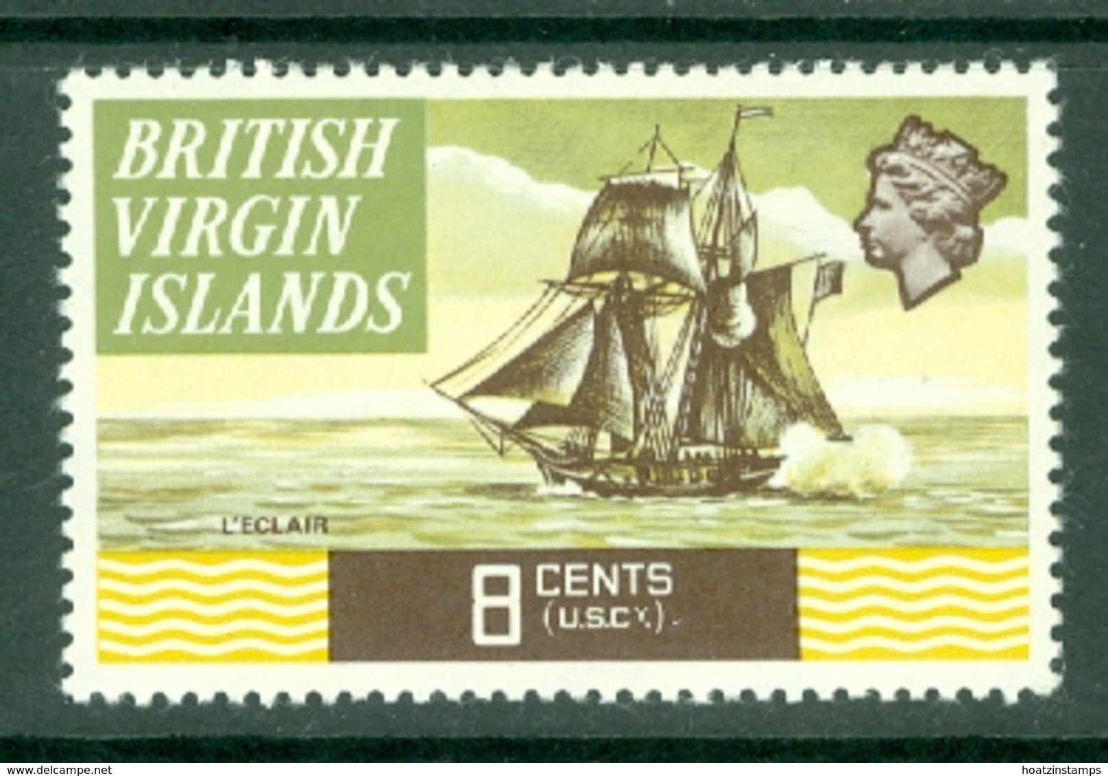 British Virgin Is: 1970/74   QE II - Ships  SG247   8c   MH - British Virgin Islands