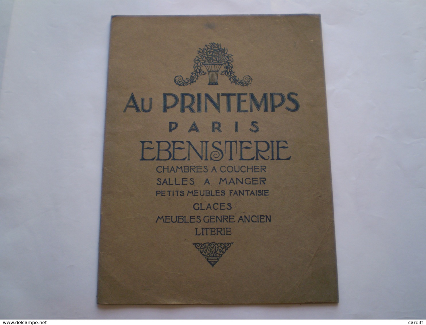 Catalogue Illustré AU PRINTEMPS Paris, ébénisterie, Glaces, Petits Meubls Fantaisie .... 4 Scans - Innendekoration