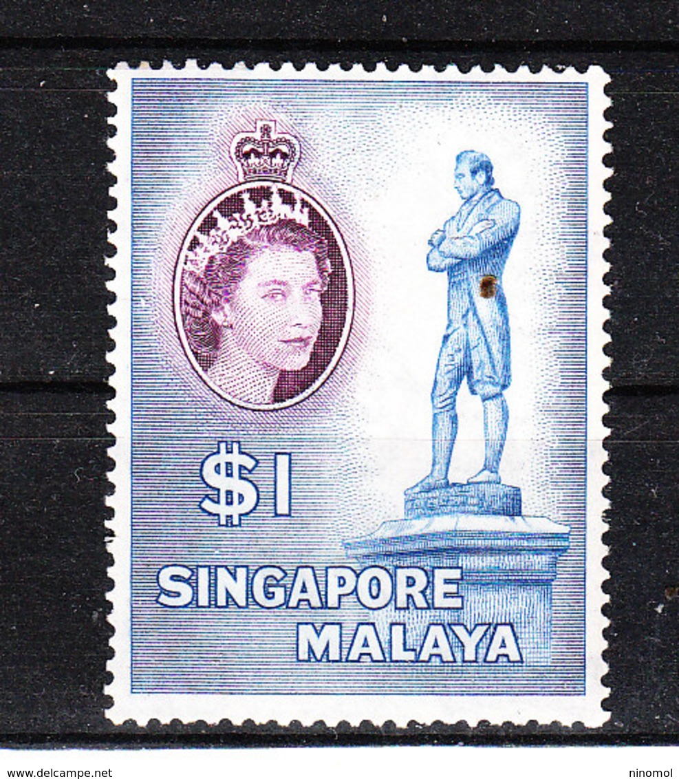 Singapore -1955. Monumento A T.S.Raffles, Fondatore Della Città Singapore. Founder Of The City Singapore (1919). MNH - Monumenti