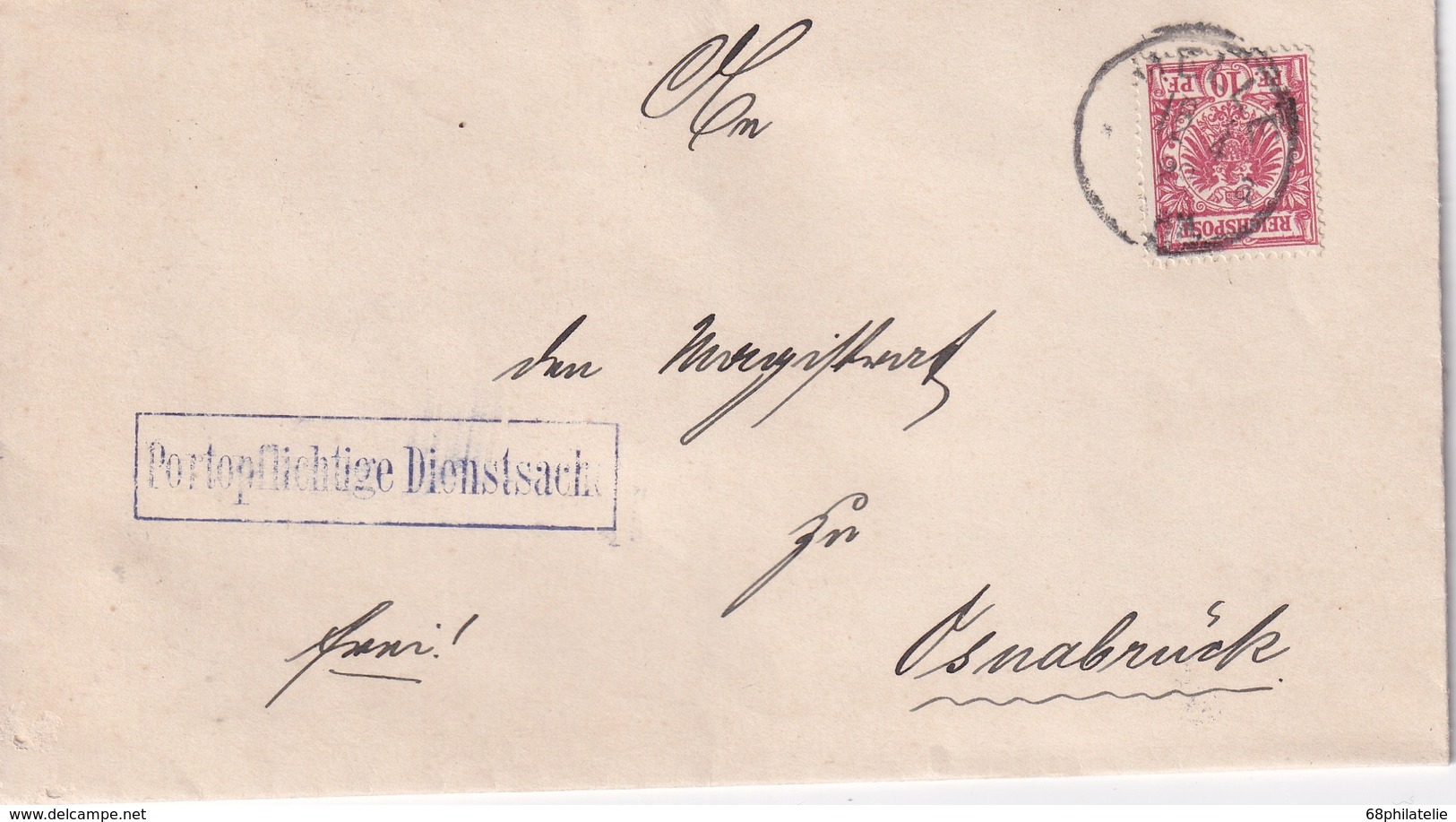 ALLEMAGNE 1893 LETTRE DE MELLE - Lettres & Documents