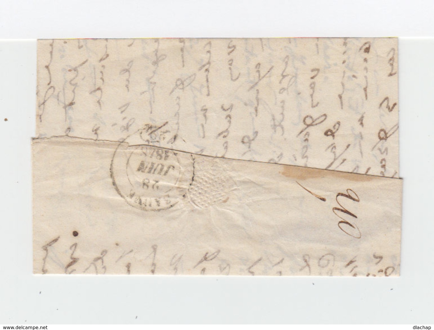 Sur Lettre AC CAD St Hippolite 1848. Taxe Manuscrite. Cachet Destination: Sauve. (1094x) - 1801-1848: Précurseurs XIX