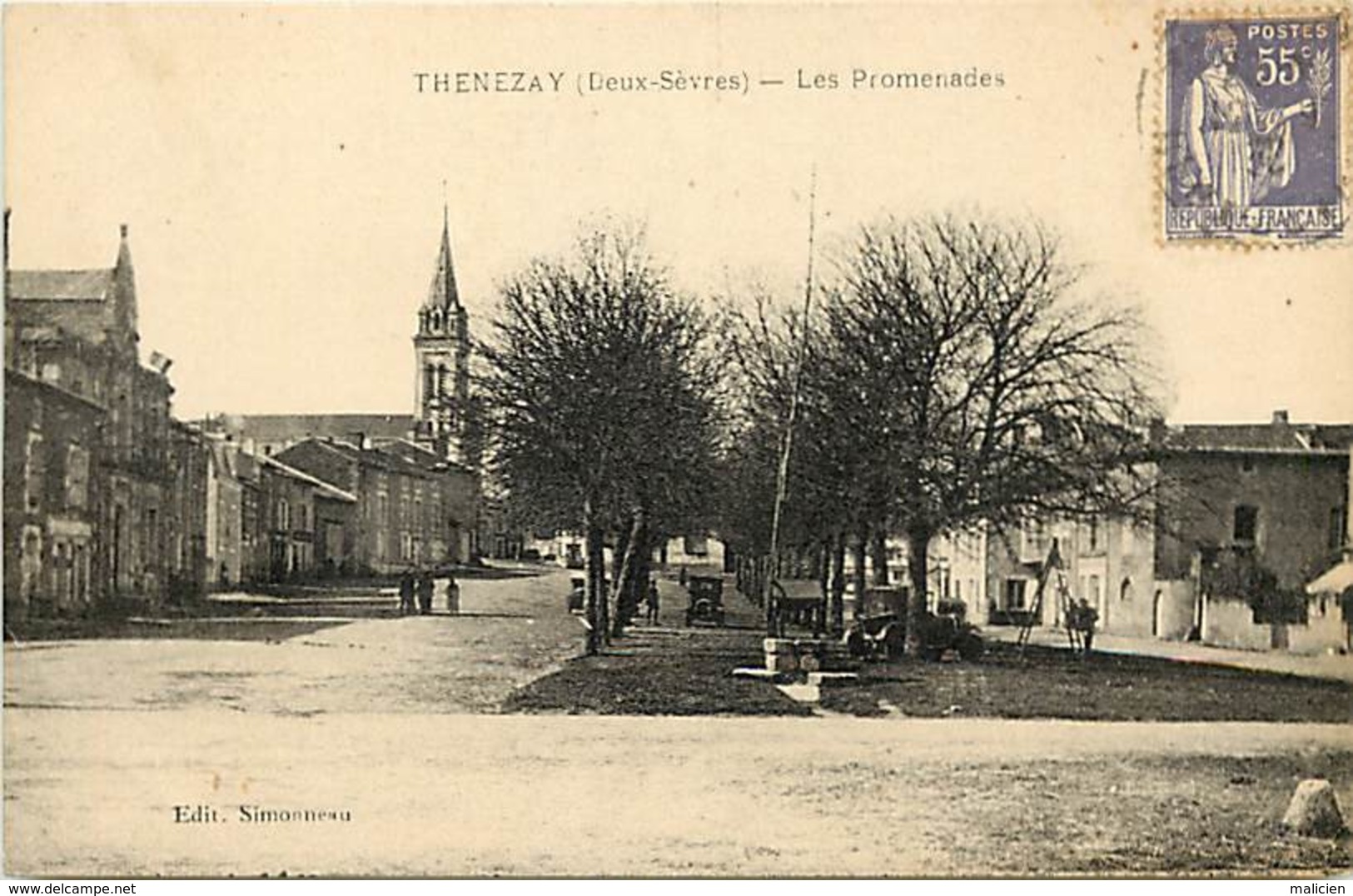 Dpts Div.-ref-AG251- Deux Sèvres - Thenezay - Les Promenades - Carte Bon Etat - - Thenezay