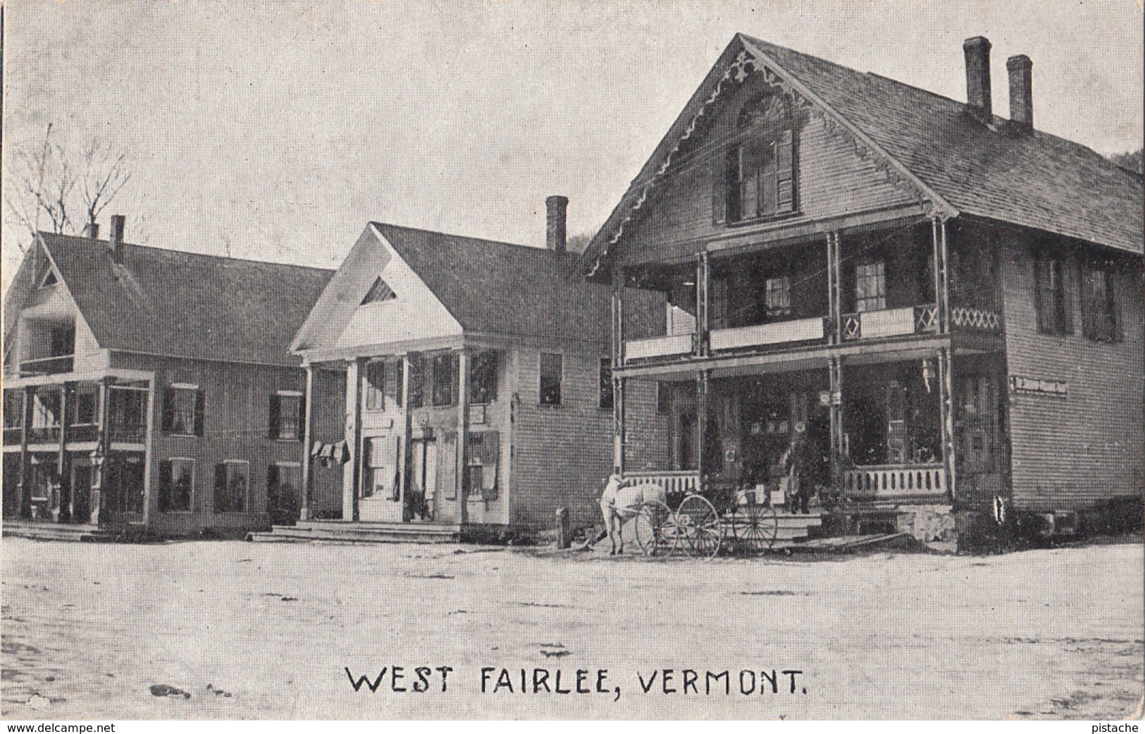 West Fairlee Vermont - Street Scene - Horse - VG Condition - Unused - 2 Scans - Other & Unclassified