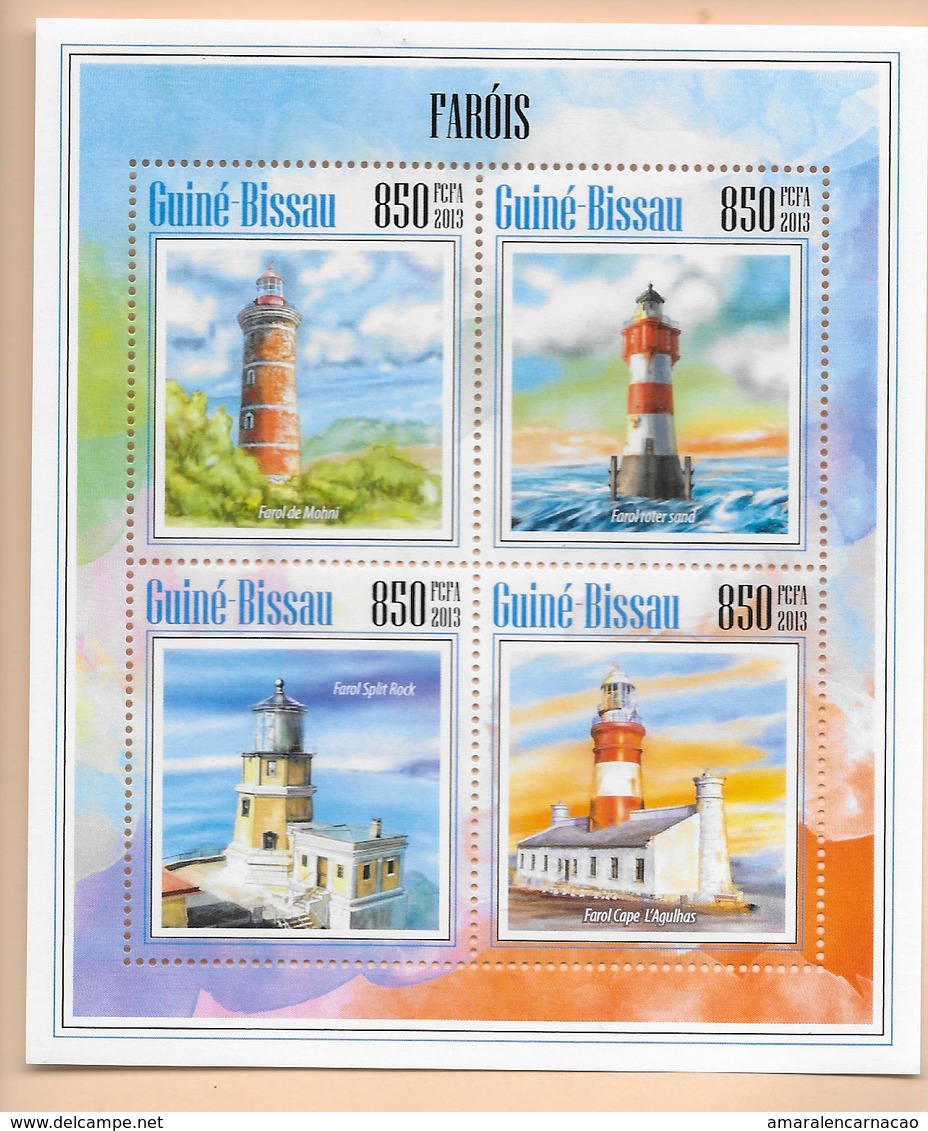 TIMBRES - STAMPS - GUINÉE-BISSAU / GUINEA-BISSAU - 2013 - PHARES - SERIE AVEC TIMBRES  NEUFS - MNH - Phares