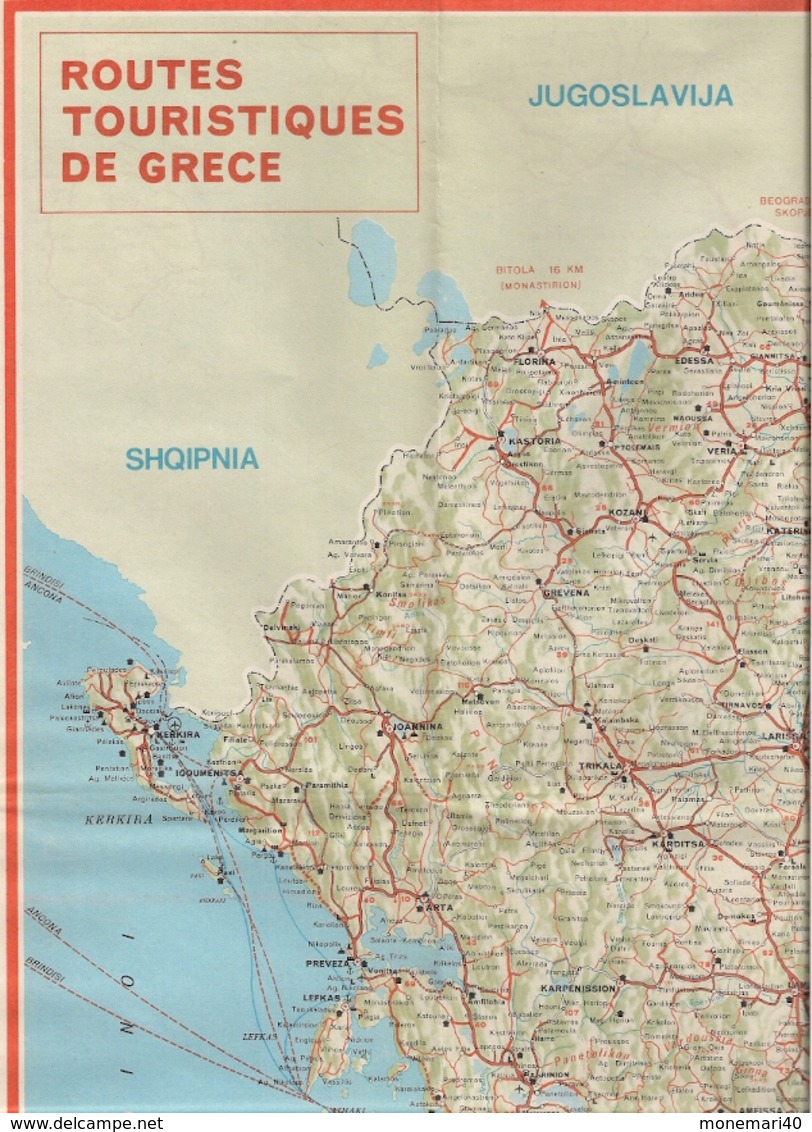 GRECE - ROUTES TOURISTIQUES (1.230.000ème) .et CARTE DES VOIES DE  COMMUNICATION (4.000.000ème) - Cartes Routières