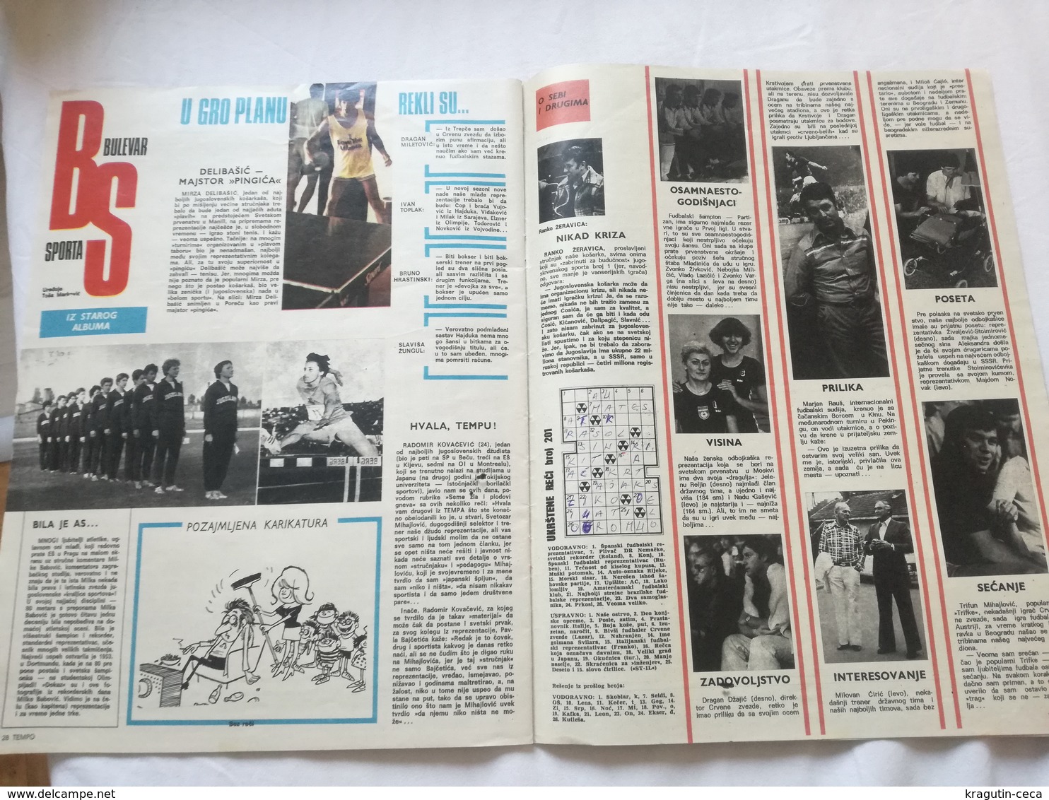 1978 TEMPO YUGOSLAVIA SERBIA SPORT FOOTBALL MAGAZINE NEWSPAPERS Steve Zungul HAJDUK PARTIZAN SANTRAC STEKIC ATHLETICS