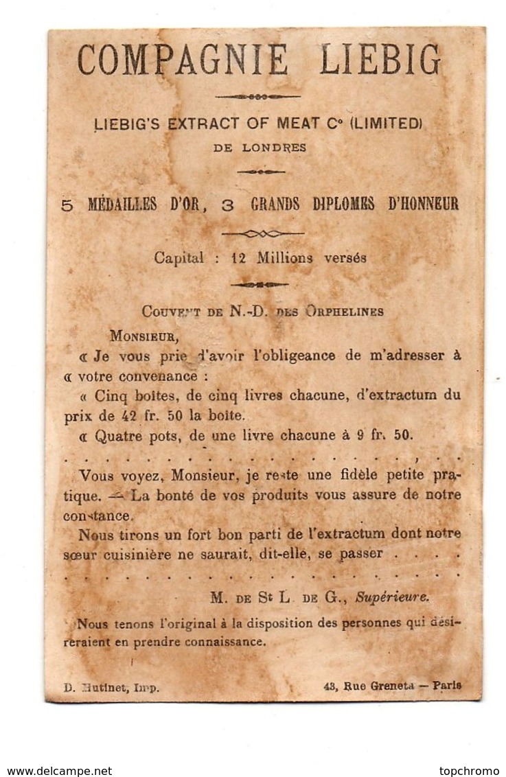 CHROMO Liebig Hutinet S 29 5 Médailles D'or 3 Grands Diplômes S29 Chérubins Amours Pêcheur - Liebig