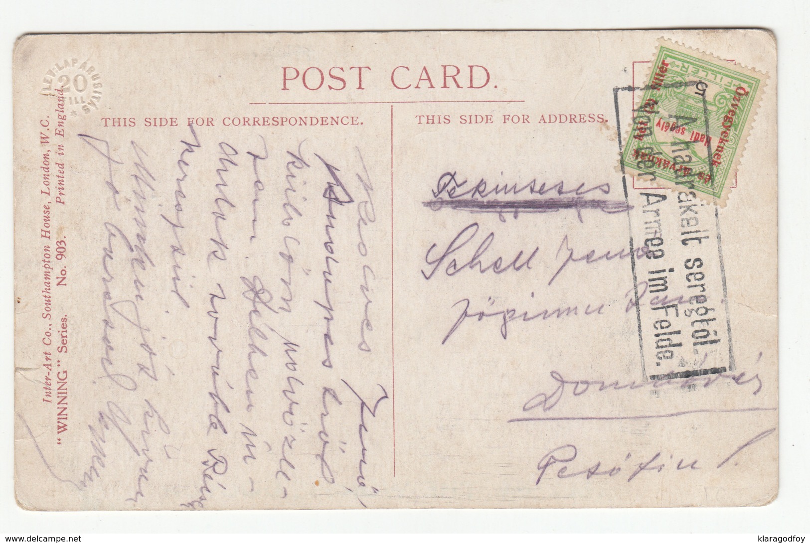 "Telll Me The Worst, Doctor!" Vintage Postcard Travelled WWI Von Der Armee Im Felde Postmark B190210 - Humour