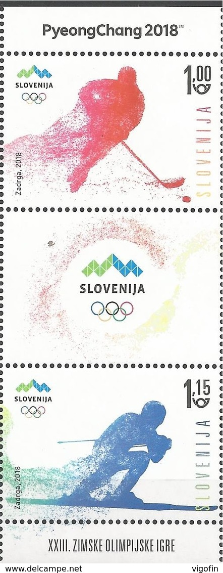 SI 2018-02 OLY PYEONGCHANG , SLOVENIA, 1 X 2v, MNH - Hiver 2018 : Pyeongchang