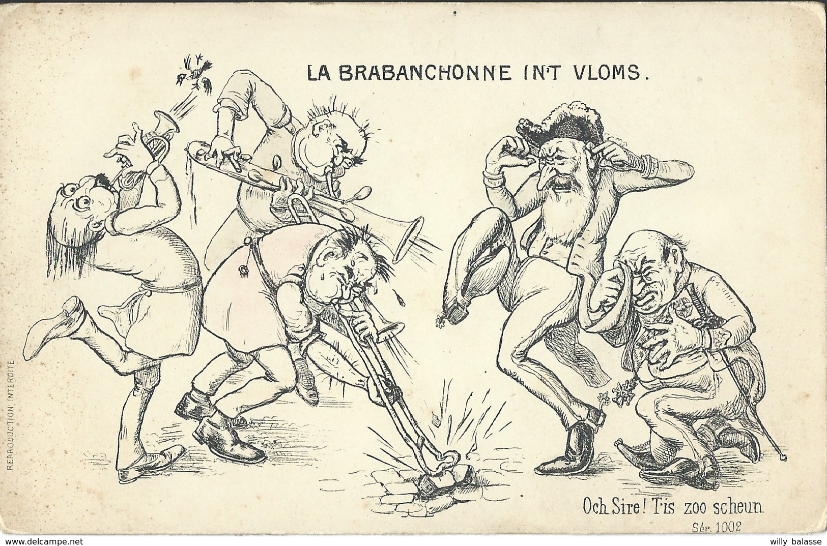 CPA La Brabanchonne In't Vloms  " Och Sire T'is Zoo Scheun  (Léopold II) - Satiriques