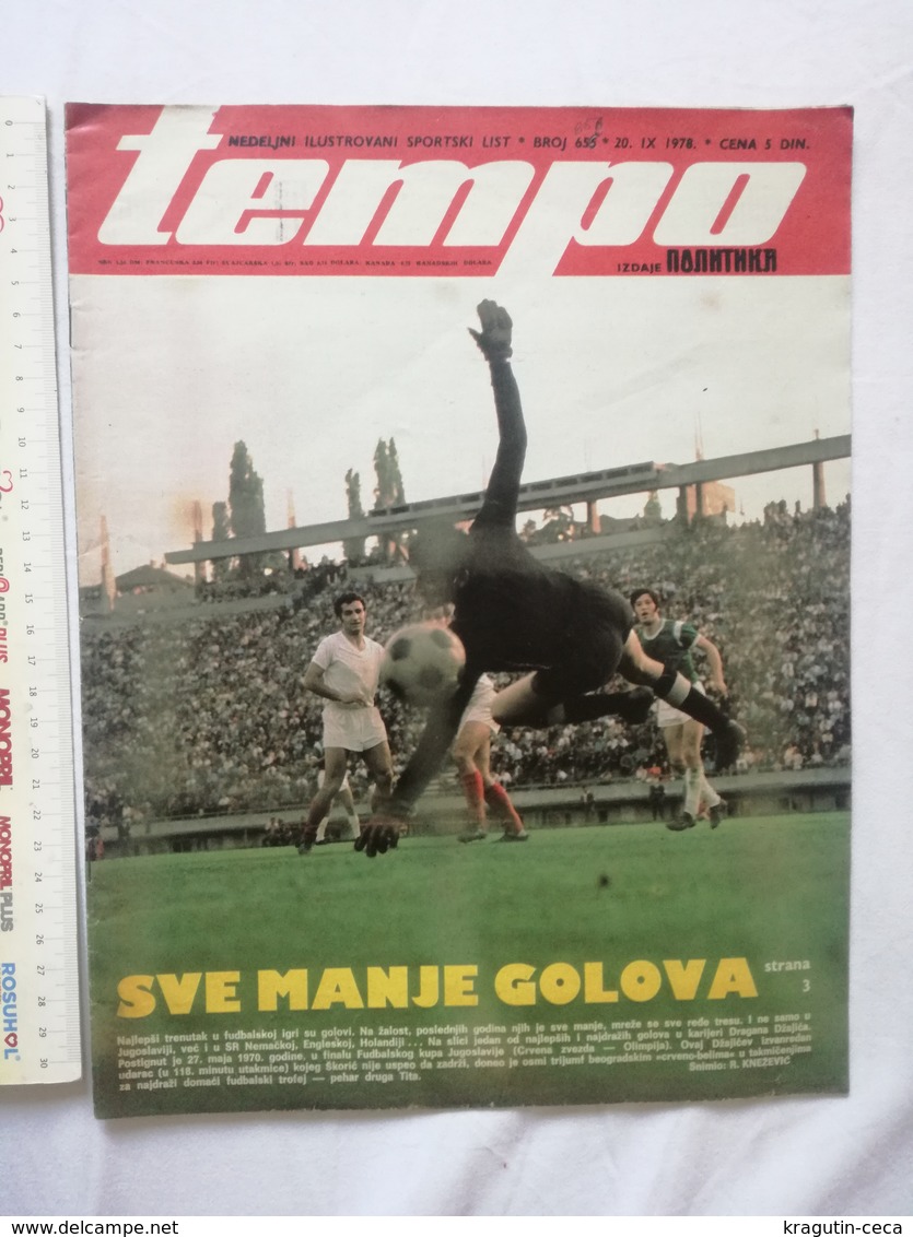 1978 TEMPO YUGOSLAVIA SERBIA SPORT FOOTBALL MAGAZINE NEWSPAPERS JOCKEY HORSE SHOW RED STAR PARTIZAN DINAMO DRESDEN RIOTS - Autres & Non Classés