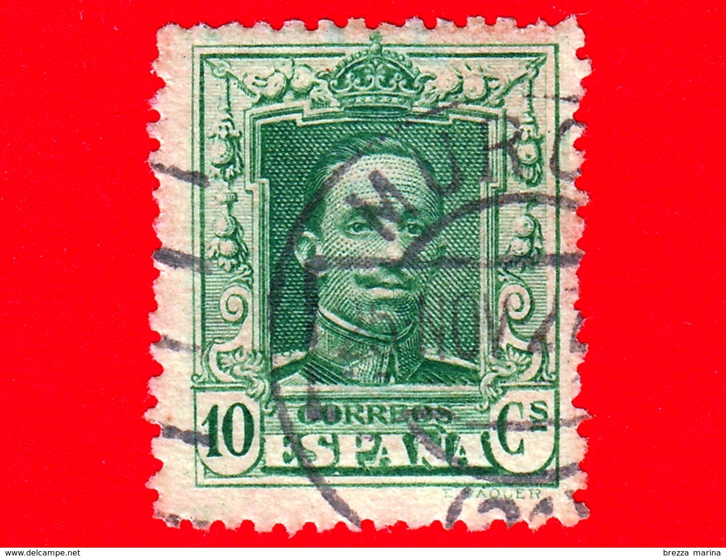 SPAGNA - Usato - 1923 - Re Alfonso XIII - Ritratto Rivolto In Avanti - 10 - Used Stamps