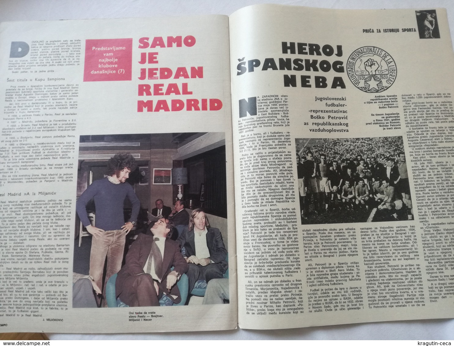 1978 TEMPO YUGOSLAVIA SERBIA SPORT FOOTBALL MAGAZINE NEWSPAPERS Formula 1 Grand Prix REAL MADRID  RED STAR WATER POLO