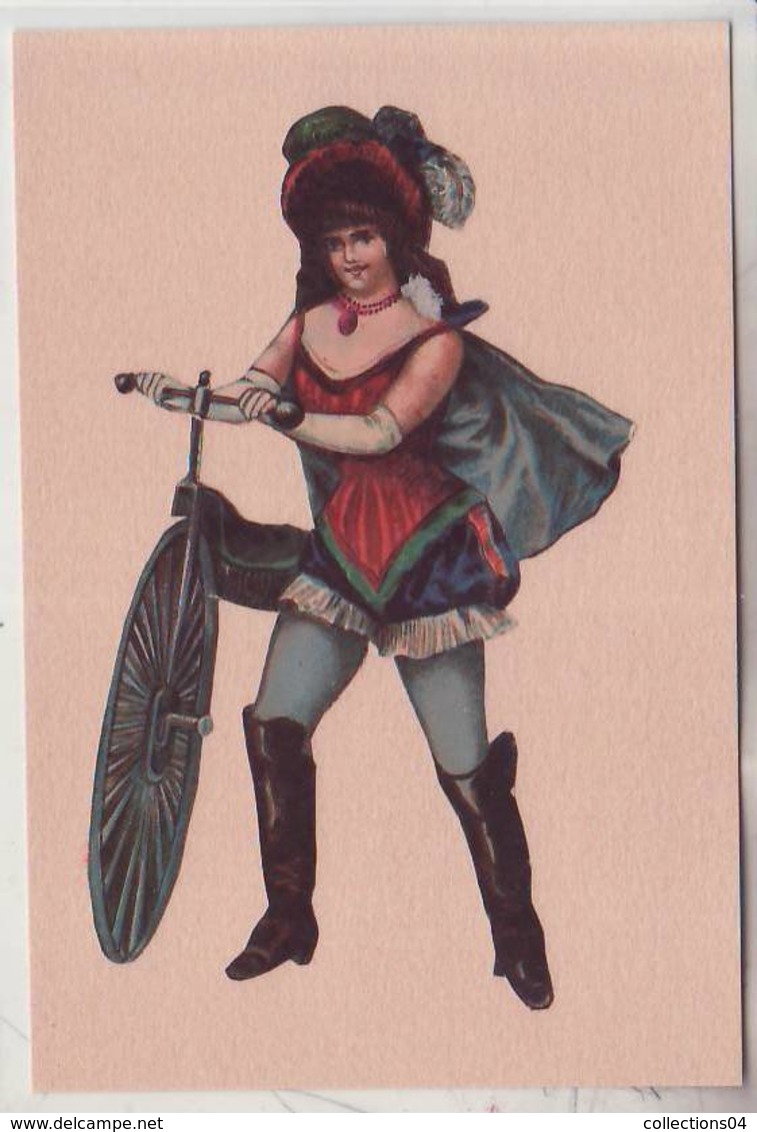 DECOUPIS /ENFANT / A VELO 1 ROUE / CIRQUE / GAUFRER / - Enfants