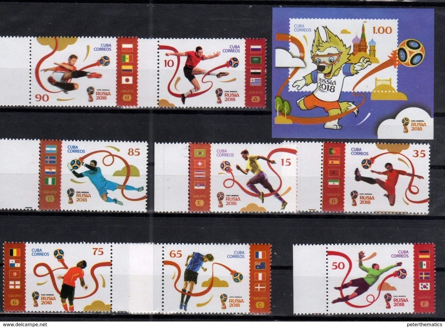 SPORTS, 2018, MNH,  FOOTBALL, SOCCER, RUSSIA WORLD CUP, 8v+S/SHEET - 2018 – Russia