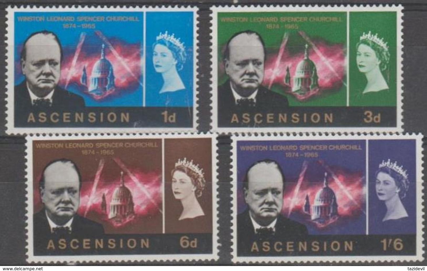 ASCENSION - 1966 Sir Winston Churchill. Scott 96-99. MNH ** - Ascension