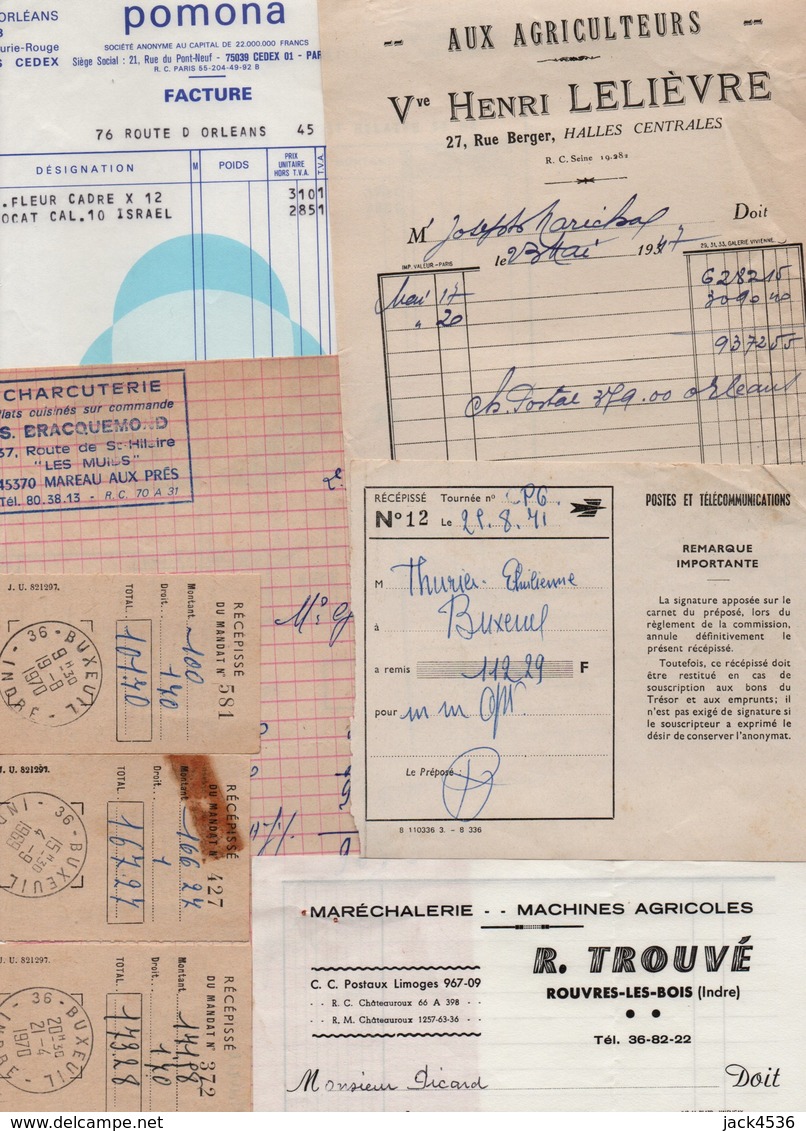 Lot De Divers Papiers En Doubles ( Factures Et Autres ) - 4 Scan. - Other & Unclassified