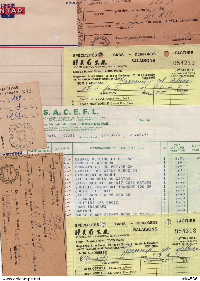 Lot De Divers Papiers En Doubles ( Factures Et Autres ) - 4 Scan. - Other & Unclassified