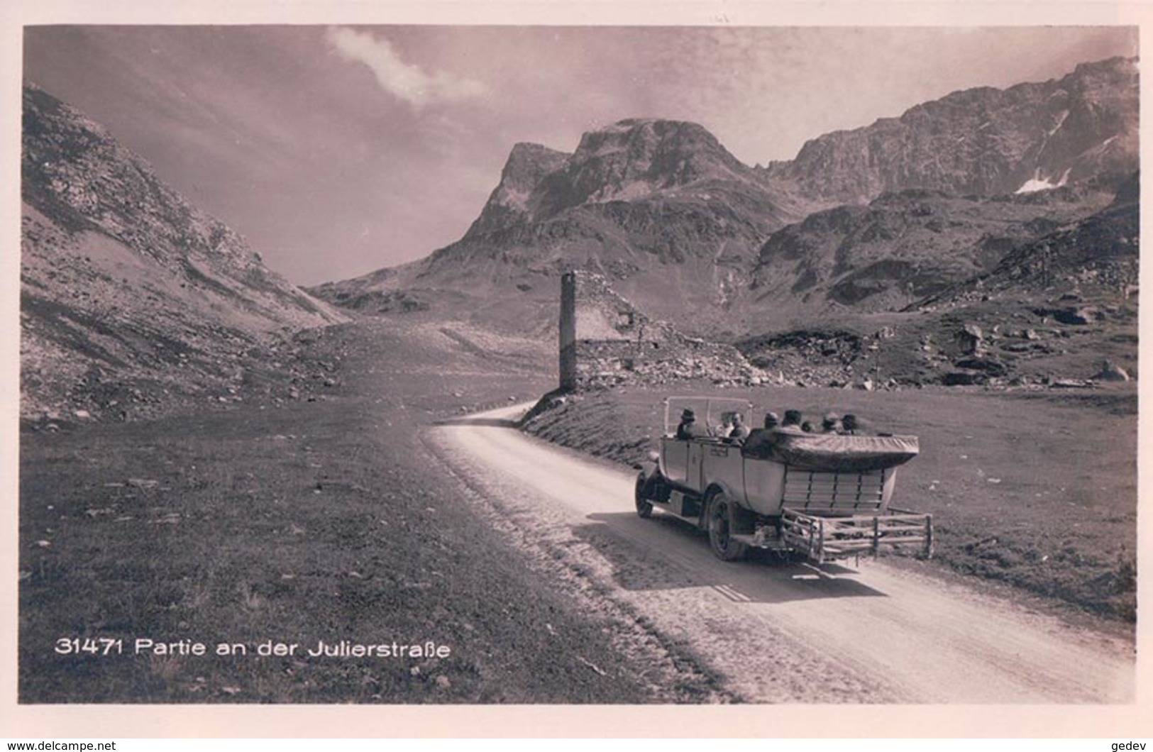 Am Julierpass, Bus Postal St Moritz-Julier-Tiefencastel-Chur (5748) - Saint-Moritz