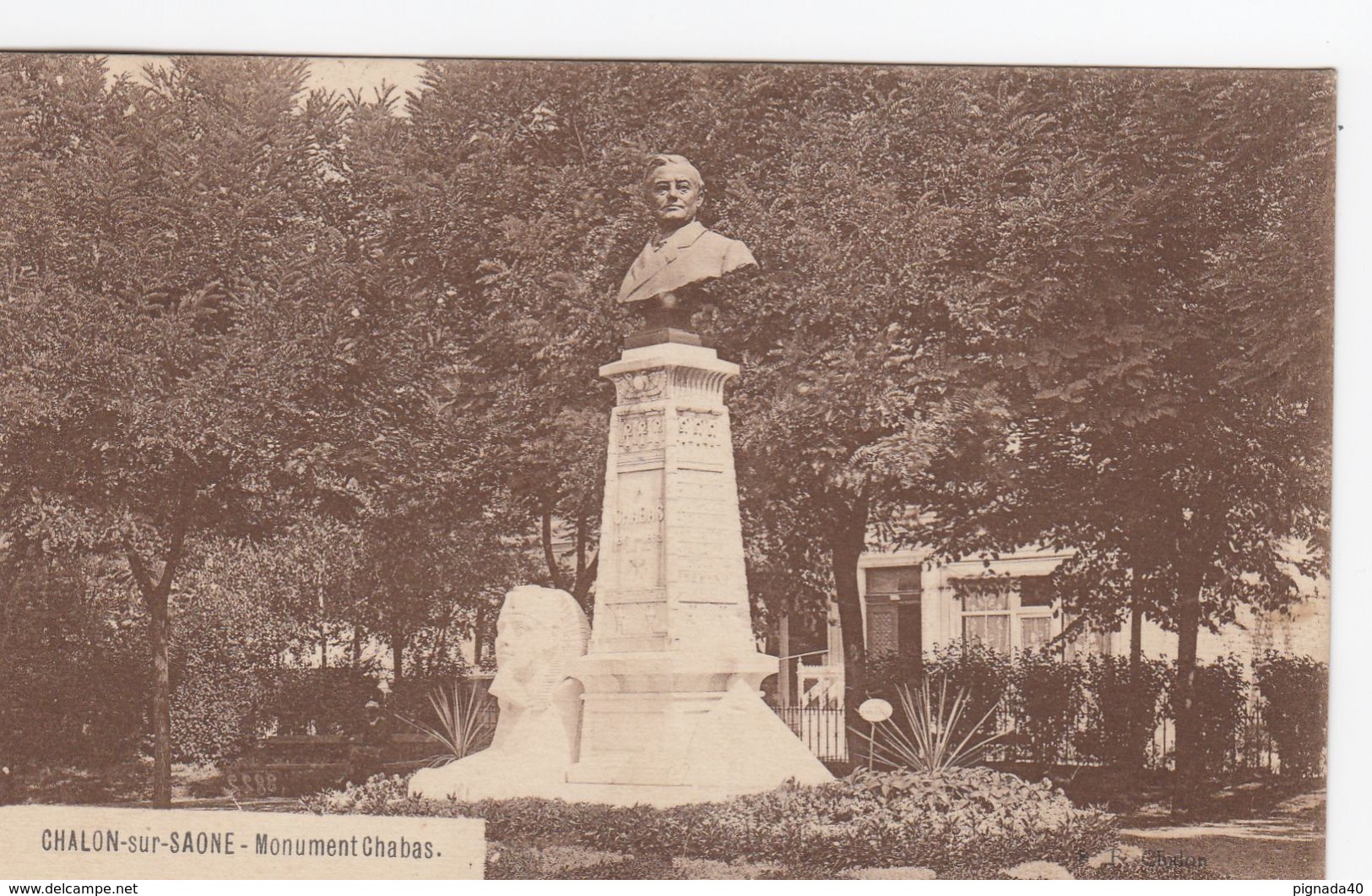 Cp , 71 , CHALON-sur-SAÔNE , Monument Chabas - Chalon Sur Saone