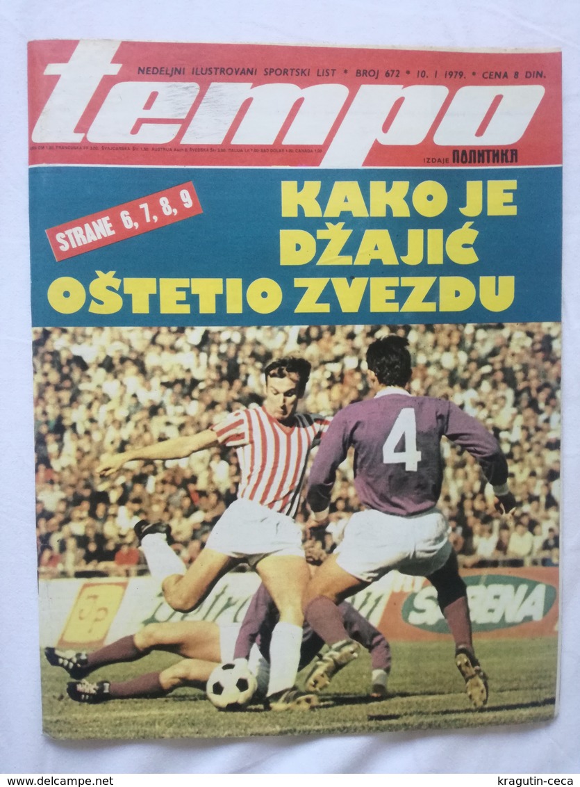 1979 TEMPO YUGOSLAVIA SERBIA SPORT FOOTBALL MAGAZINE NEWSPAPERS DZAJIC RED STAR Joe Frazier AIBA BOX BOXING ARMY OLYMPIC - Sport