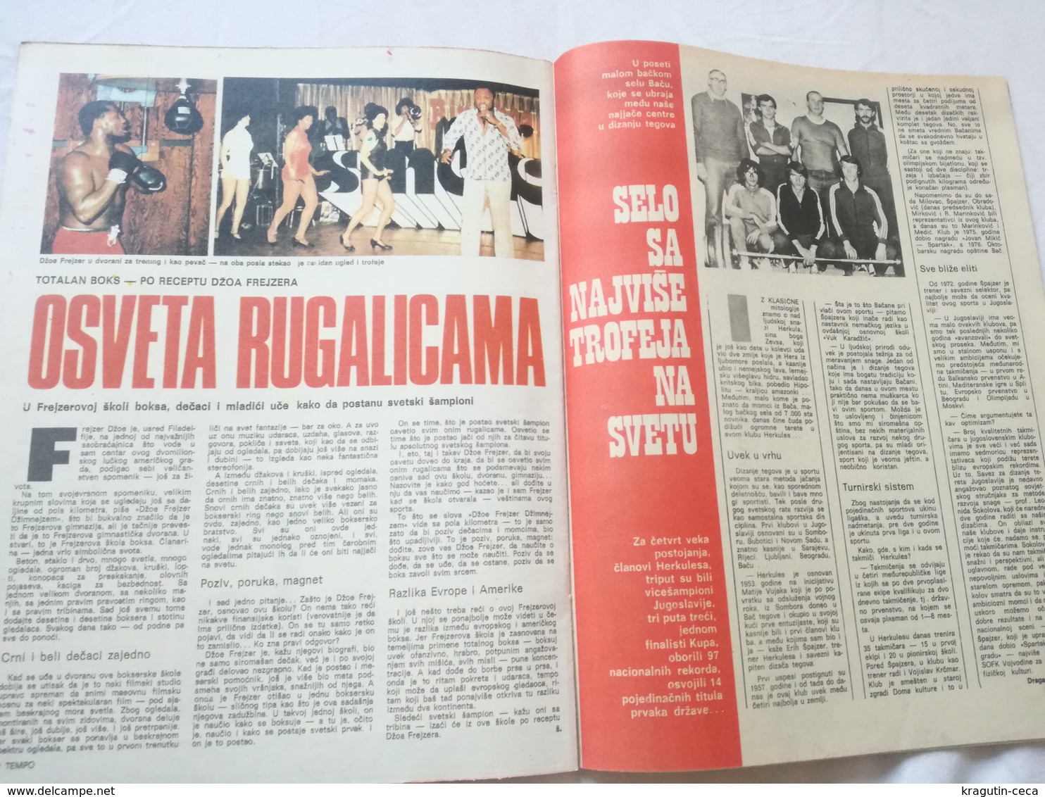 1979 TEMPO YUGOSLAVIA SERBIA SPORT FOOTBALL MAGAZINE NEWSPAPERS DZAJIC RED STAR Joe Frazier AIBA BOX BOXING ARMY OLYMPIC