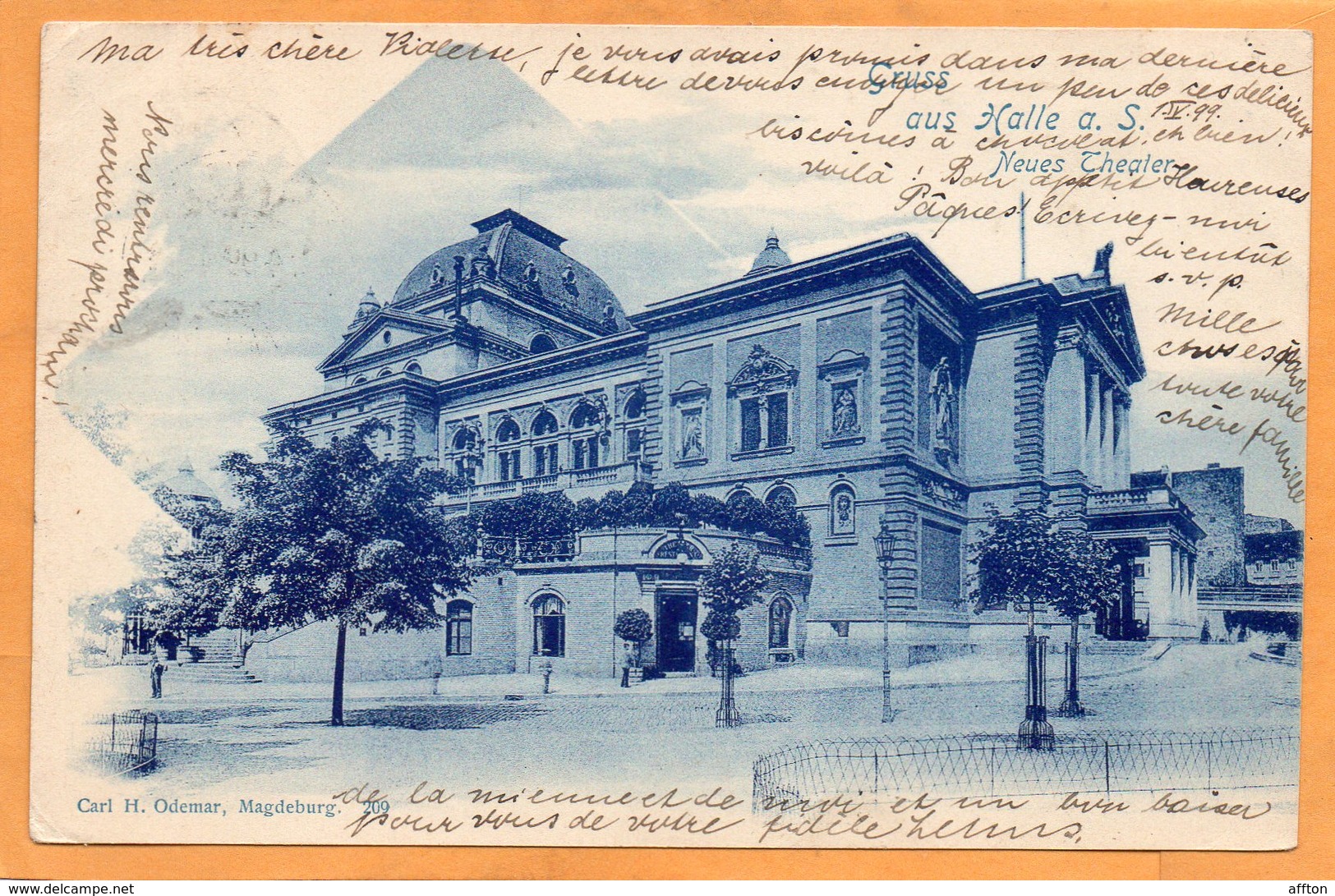 Halle A Salle Germany 1899 Postcard - Halle (Saale)