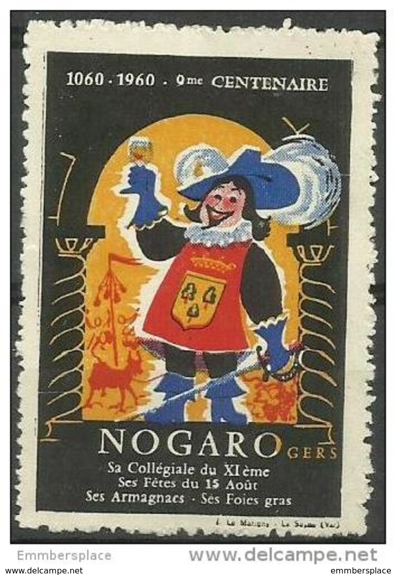 France Vignette - 1960 Nogaro (Gers) 9th Centennial MH - Tourism (Labels)